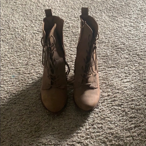 Brown XoXo Booties - Picture 1 of 4